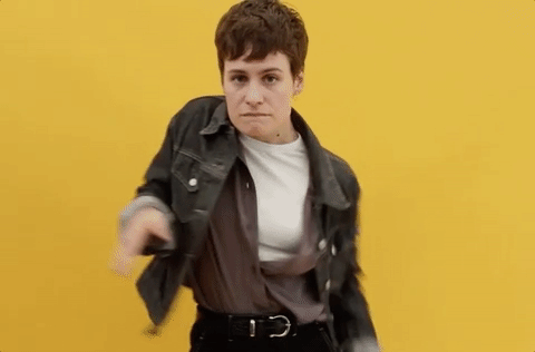 #christine and the queens #shimmy #dance #shoulder dance #cool #biggestweekend #biggest weekend GIF by BBC Radio 1’s Biggest Weekend