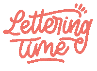 Time Lettering Sticker