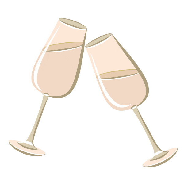 Champagne Sparklingwine Sticker by ESTHETIA