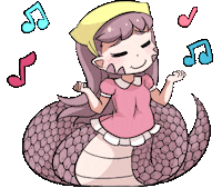 Happy Monster Girl Sticker by Jin