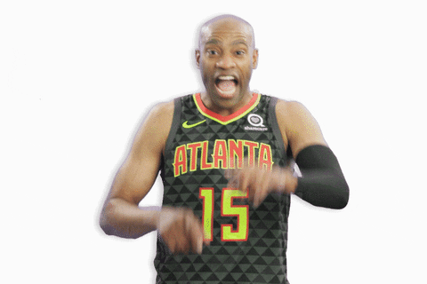 Vince Carter Reaction GIF by Atlanta Hawks