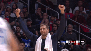 dirk nowitzki reax GIF by NBA