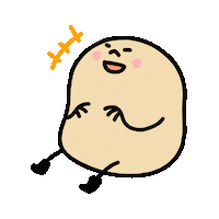 Happy Potato Sticker by xiuxiubear