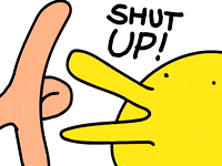 happymealneil animation animated annoyed shut up GIF