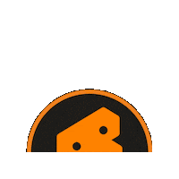 Orange Bb Sticker by Beyond Bouldering