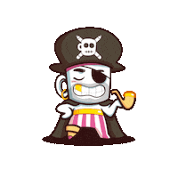 CaricanecasOficial pirate mar desenho pirata Sticker
