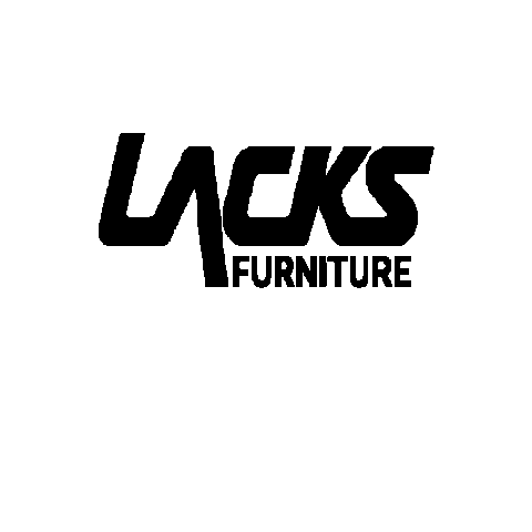 Lacks Logo Black Sticker by LacksFurniture