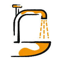 PaletteCAD 3d orange bad handwerk Sticker