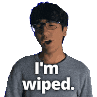 Sleepy Wiped Out Sticker