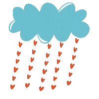 daisywakefield heart hearts rain cloud Sticker