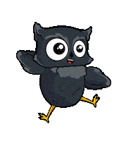 Owl Playing Sticker by BigBrains