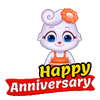 Happy Anniversary Greetings Sticker by Lucas and Friends by RV AppStudios