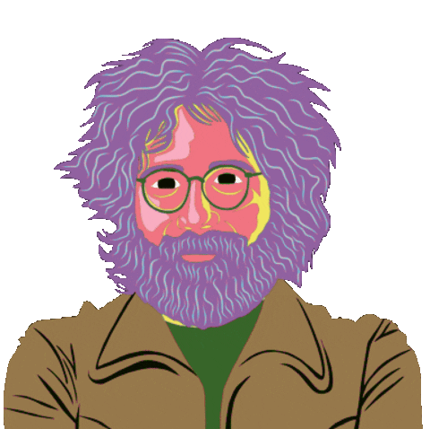 Grateful Dead Jerry Sticker by mackelangelo