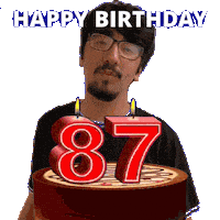 Happy 87Th Birthday Sticker