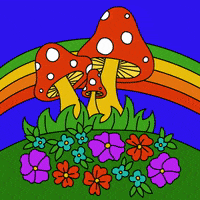 rainbow the hangs GIF by NICOLE DONUT