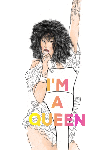 carlosdrawsit im a queen Sticker