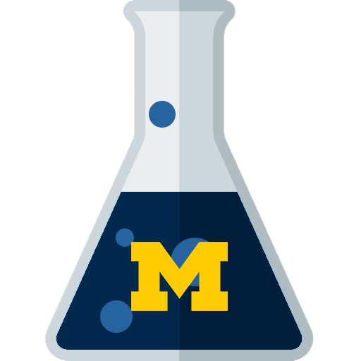Chemistry Beaker Sticker by University of Michigan