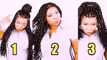 youtuber black girl braids black hair braid GIF