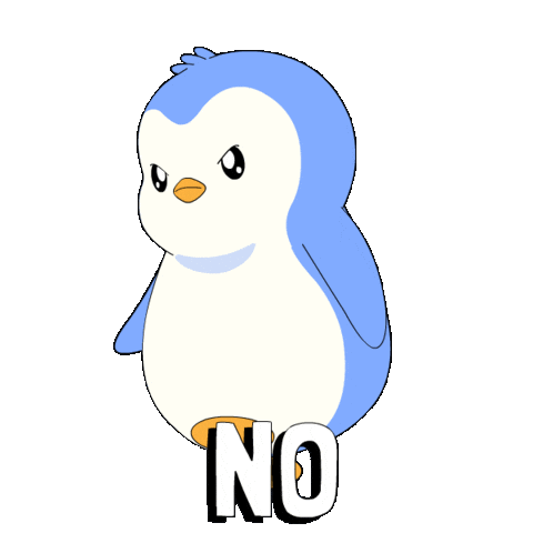 No Way Penguin Sticker by Pudgy Penguins