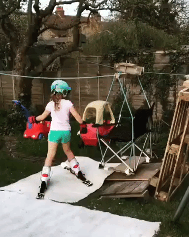 Dad Builds Backyard Ski Slope for Kids During Coronavirus Lockdown