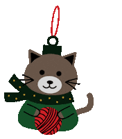Merry Christmas Cat Sticker by Jessica Lau