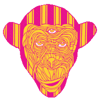 MeetDelic wink monkey invited delic Sticker