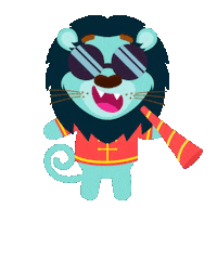 PAYLATERMalaysia happy lion chinese new year luck Sticker