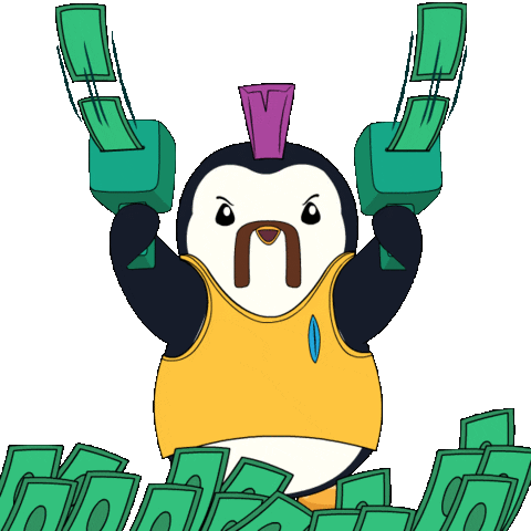 Money Penguin Sticker by Pudgy Penguins