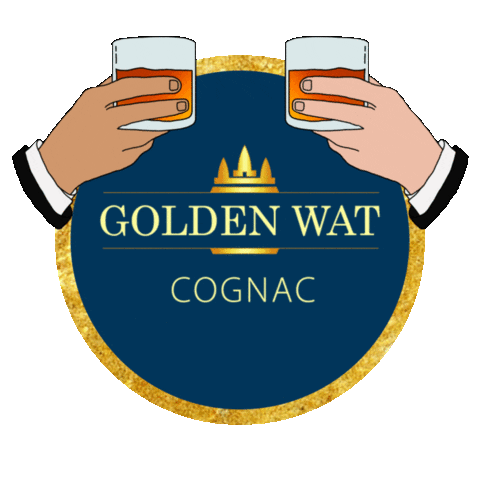 GoldenWatCognac party celebration celebrate drink Sticker