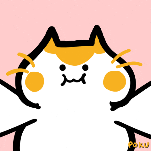 Cat Love Kiss GIF by Poku Meow