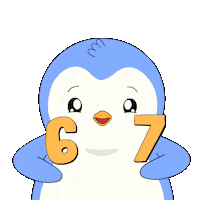 6 7 Penguin Sticker by Pudgy Penguins