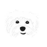 White Dog Keeper Sticker by jenny henderson studio