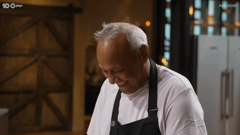 Robbie Laughing GIF by MasterChefAU