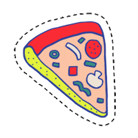 Food Pizza Sticker by Agence DUNK!