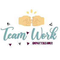 Teamwork Working Sticker by gpartydesigner