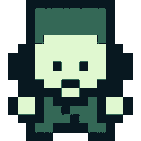 Circumflex music pixel walking guy Sticker