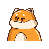 Colorifichet illustration kawaii confused fox Sticker