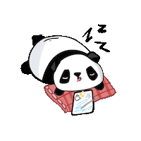 Crink art sleep goodnight panda Sticker