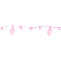 Pink Christmas Lampjes Sticker by By Bird