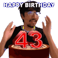 Happy 43 Sticker