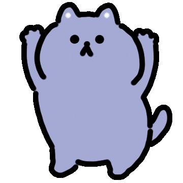 Cat 猫 Sticker by kupaberu