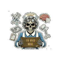 Skull Salud Sticker