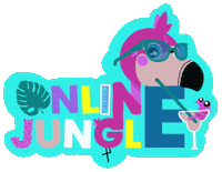 onlinedzungle flamingo online jungle online džungle Sticker