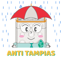 mukuraceramics rain umbrella roster breezeblock Sticker