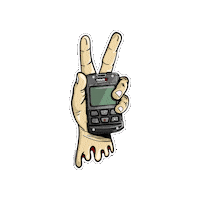 Peace Zombie Sticker by Detektorking