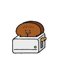 banggri_official happy dog bread toast Sticker