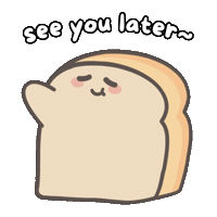 Bye Bye Goodbye Sticker by Tasty Toastys