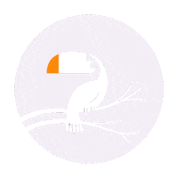 AviaryBridgeRecords bird beats lofi record label Sticker