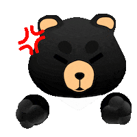 Angry Bear Sticker by mofa_taiwan