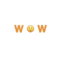 Orange Wow Sticker by Gazing Through Glass